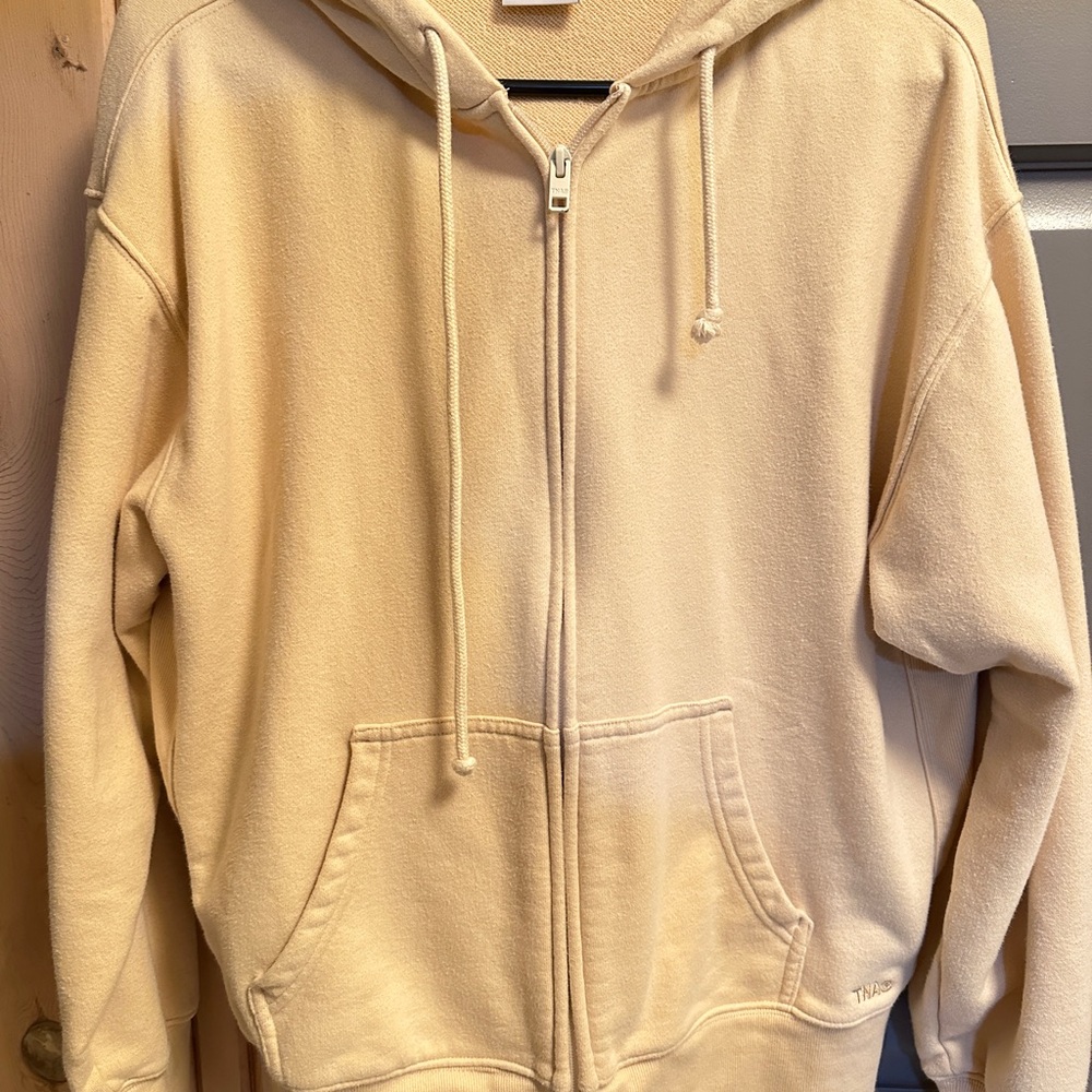 Aritzia TNA cozy TERRY FLEECE BOYFRIEND ZIP HOODIE